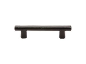 Matt Black Iron Round Bar Cabinet Pull Handle