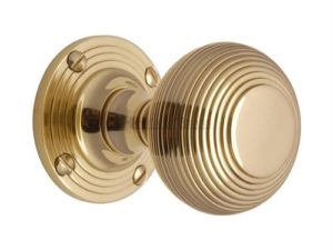 Reeded Mortice Knob on Rose