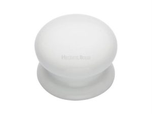 Porcelain Cabinet Knob Plain White