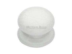 White Crackle Porcelain Cabinet Knob