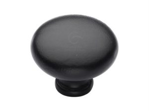 Matt Black Iron Round Cabinet Knob
