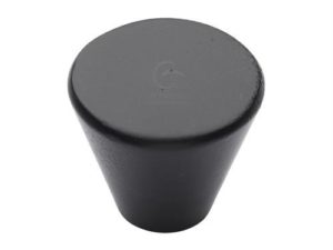 Matt Black Iron Round Cone Cabinet Knob