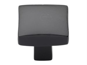 Matt Black Iron Round Convex Cabinet Knob