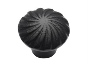 Matt Black Iron Wheel Cabinet Knob