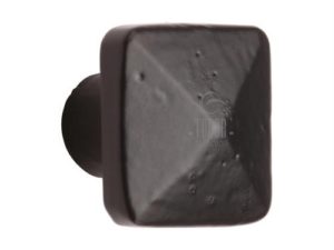 Black Iron Pyramid Cabinet Knob