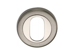 Oval Profile Concealed Fix Lined Cylinder Escutcheon Round