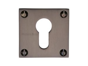 Euro Profile Flat Cylinder Escutcheon Square