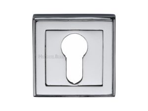 Euro Profile Cylinder Escutcheon Lined Square
